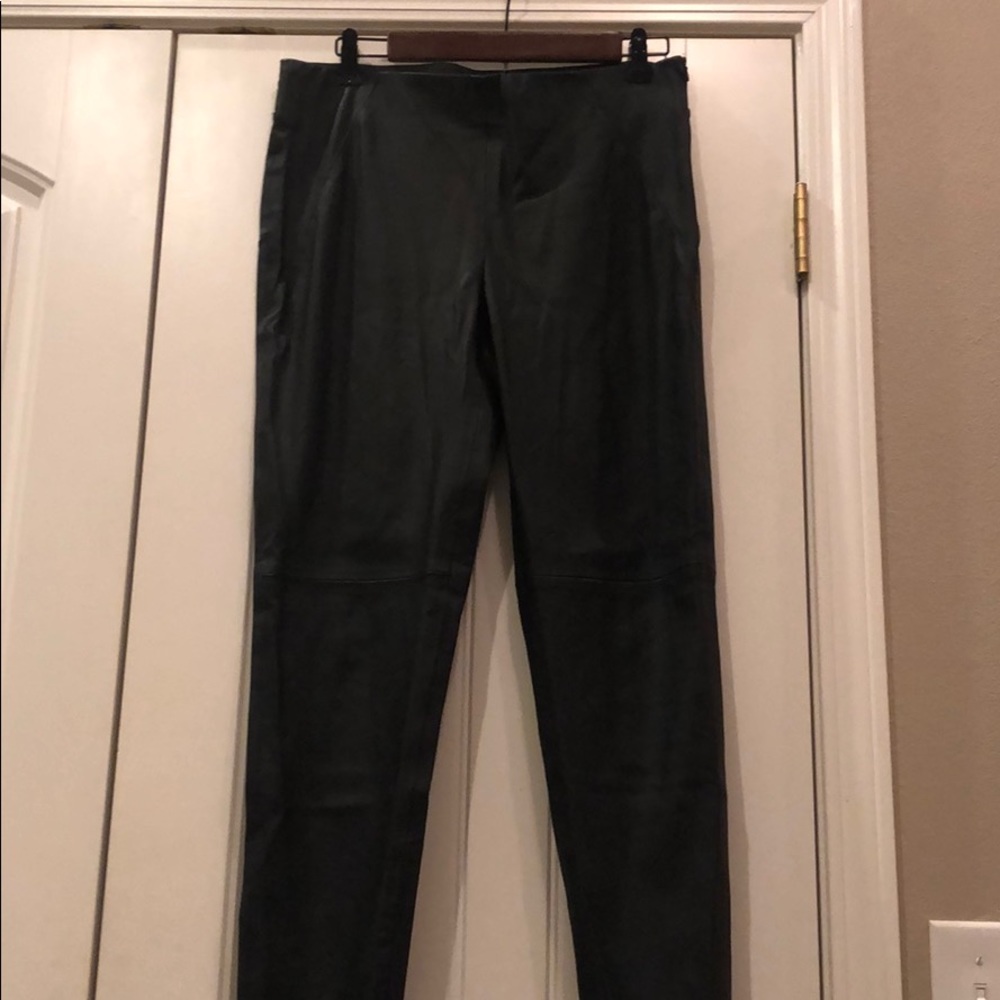Zara Vegan Leather Leggings with Zipper Detail